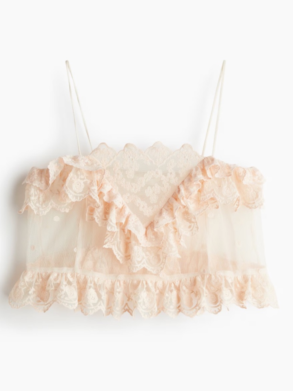Sold out H&M ruffled lacy strappy top